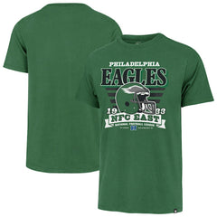 47 brand Philadelphia Eagles '47 Stripe Splash Franklin Throwback T-Shirt Kelly Green