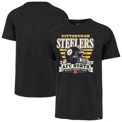 47 brand Pittsburgh Steelers '47 Stripe Splash Franklin Throwback T-Shirt Black