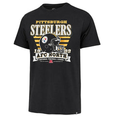 47 brand Pittsburgh Steelers '47 Stripe Splash Franklin Throwback T-Shirt Black