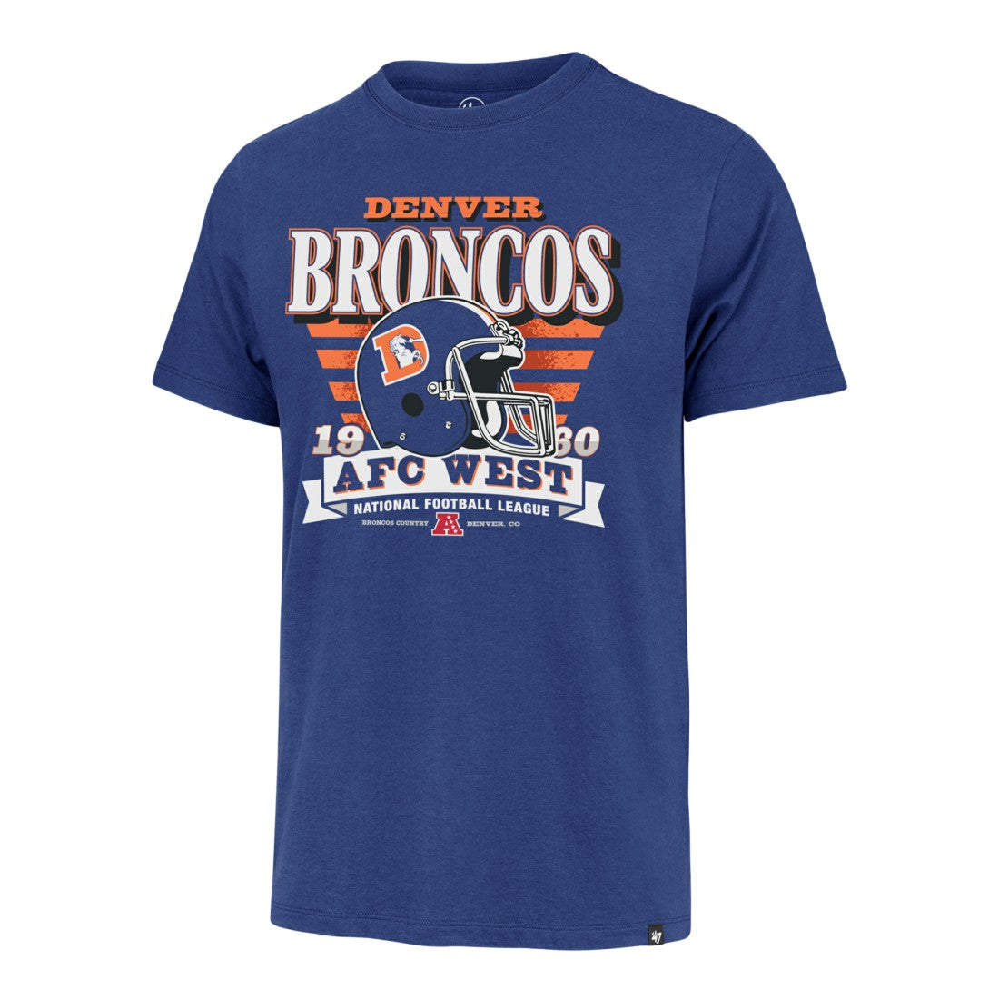 47 brand Denver Broncos '47 Stripe Splash Franklin Throwback T-Shirt Royal
