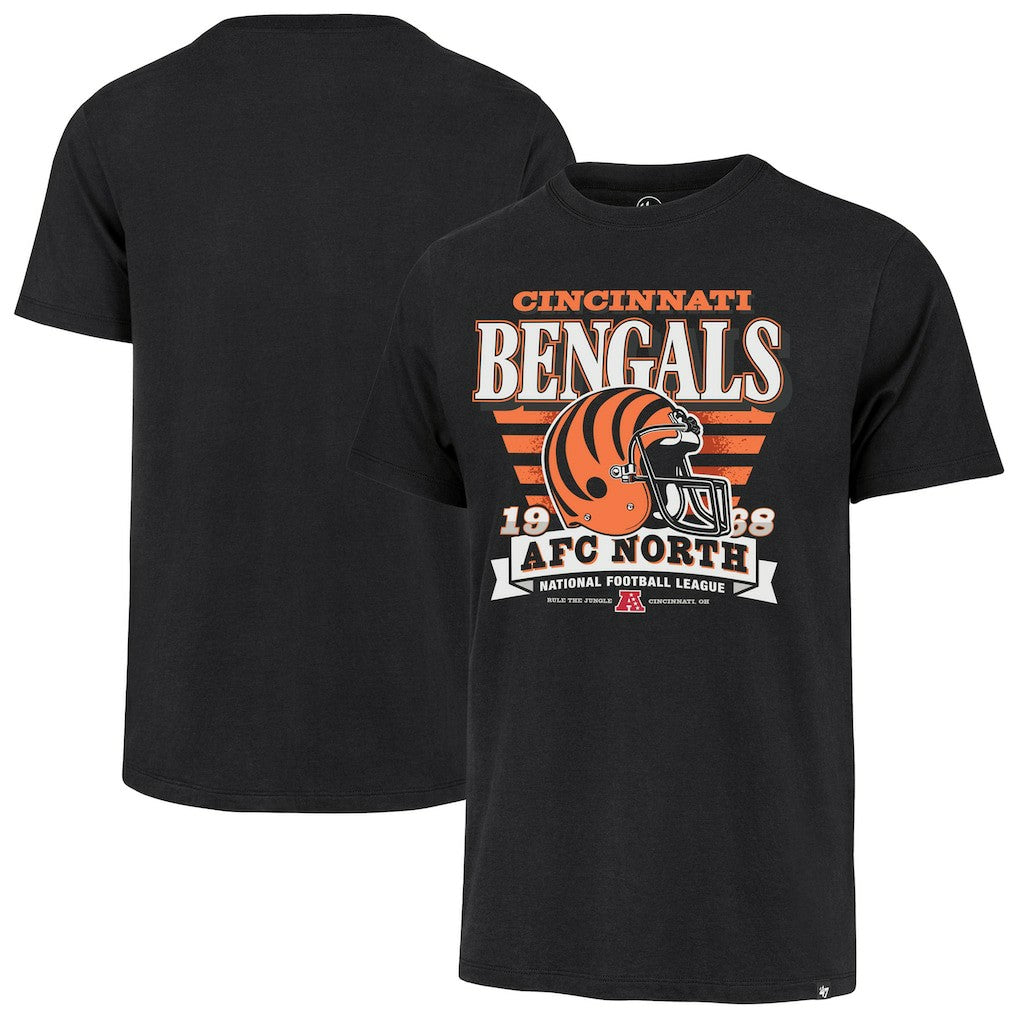 47 brand Cincinnati Bengals '47 Stripe Splash Franklin Throwback T-Shirt Black