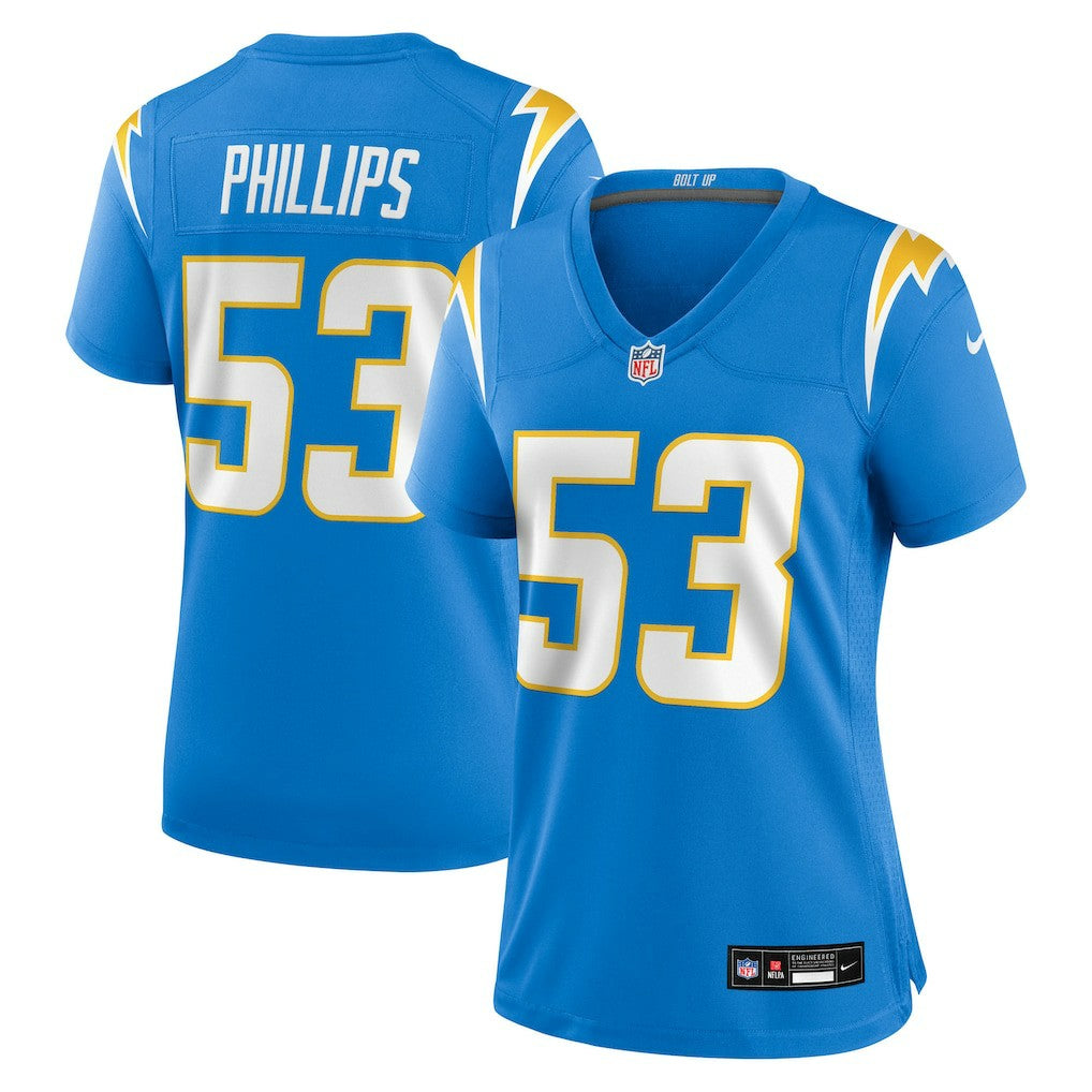 Nike Del'Shawn Phillips Los Angeles Chargers Women's Team Game Jersey Powder Blue