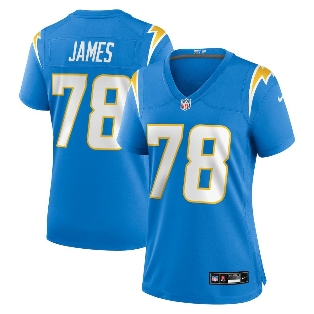 Nike Andre James Los Angeles Chargers Women's Team Game Jersey Powder Blue