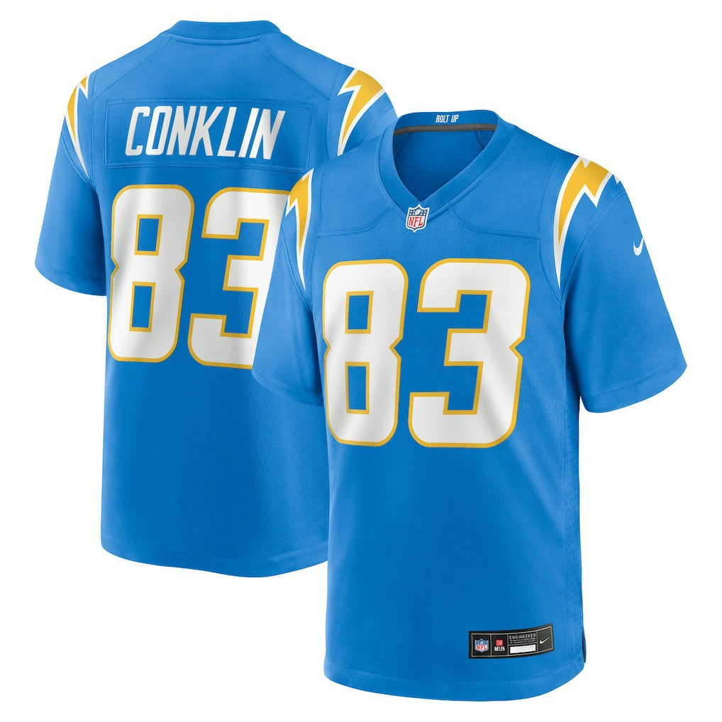 Nike Tyler Conklin Los Angeles Chargers Team Game Jersey Powder Blue
