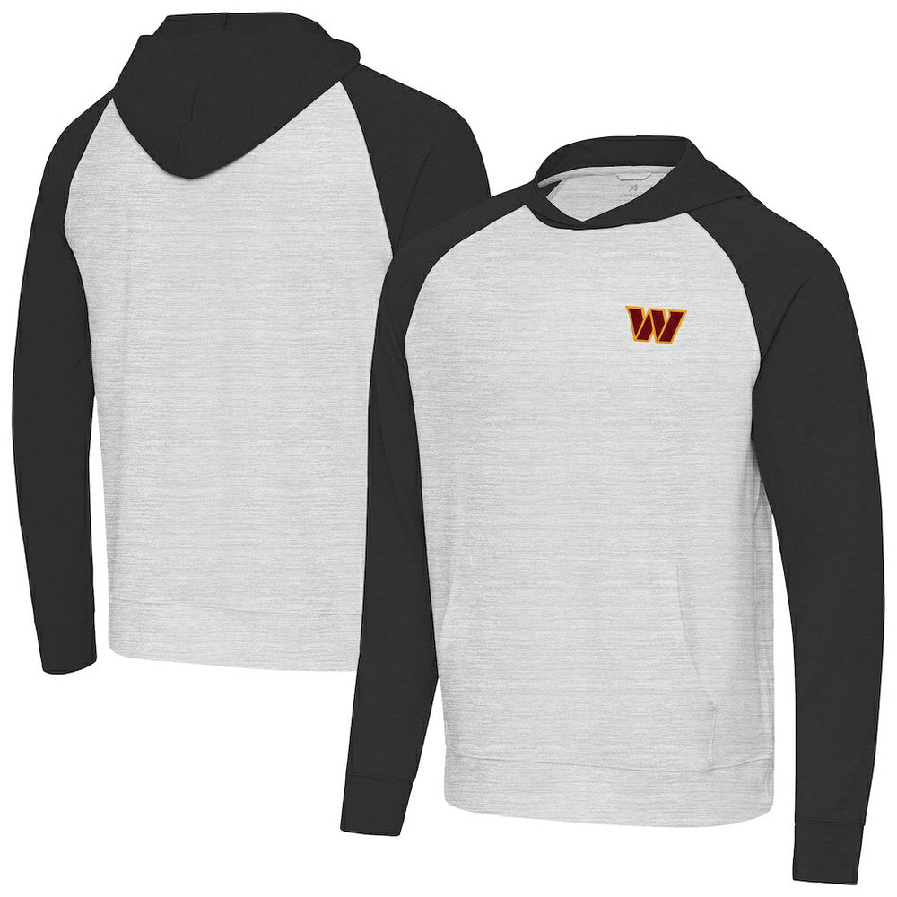 Washington Commanders Antigua Urgent Pullover Hoodie Heather Gray/Black