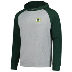 Green Bay Packers Antigua Urgent Pullover Hoodie Heather Gray/Black