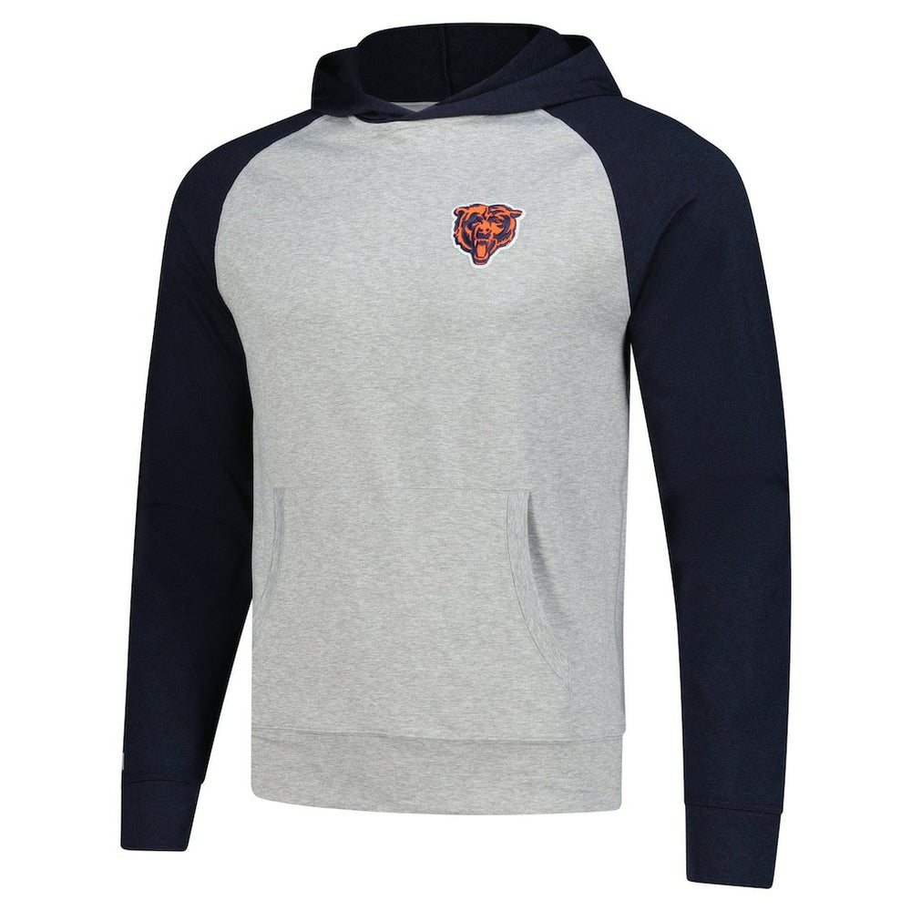 Chicago Bears Antigua Urgent Pullover Hoodie Heather Gray/Navy