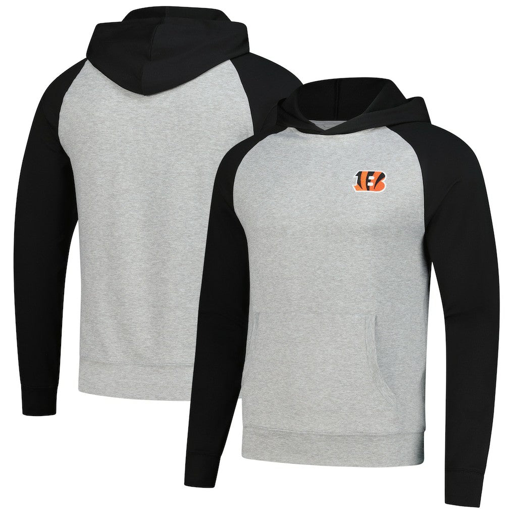 Cincinnati Bengals Antigua Urgent Pullover Hoodie Heather Gray/Black