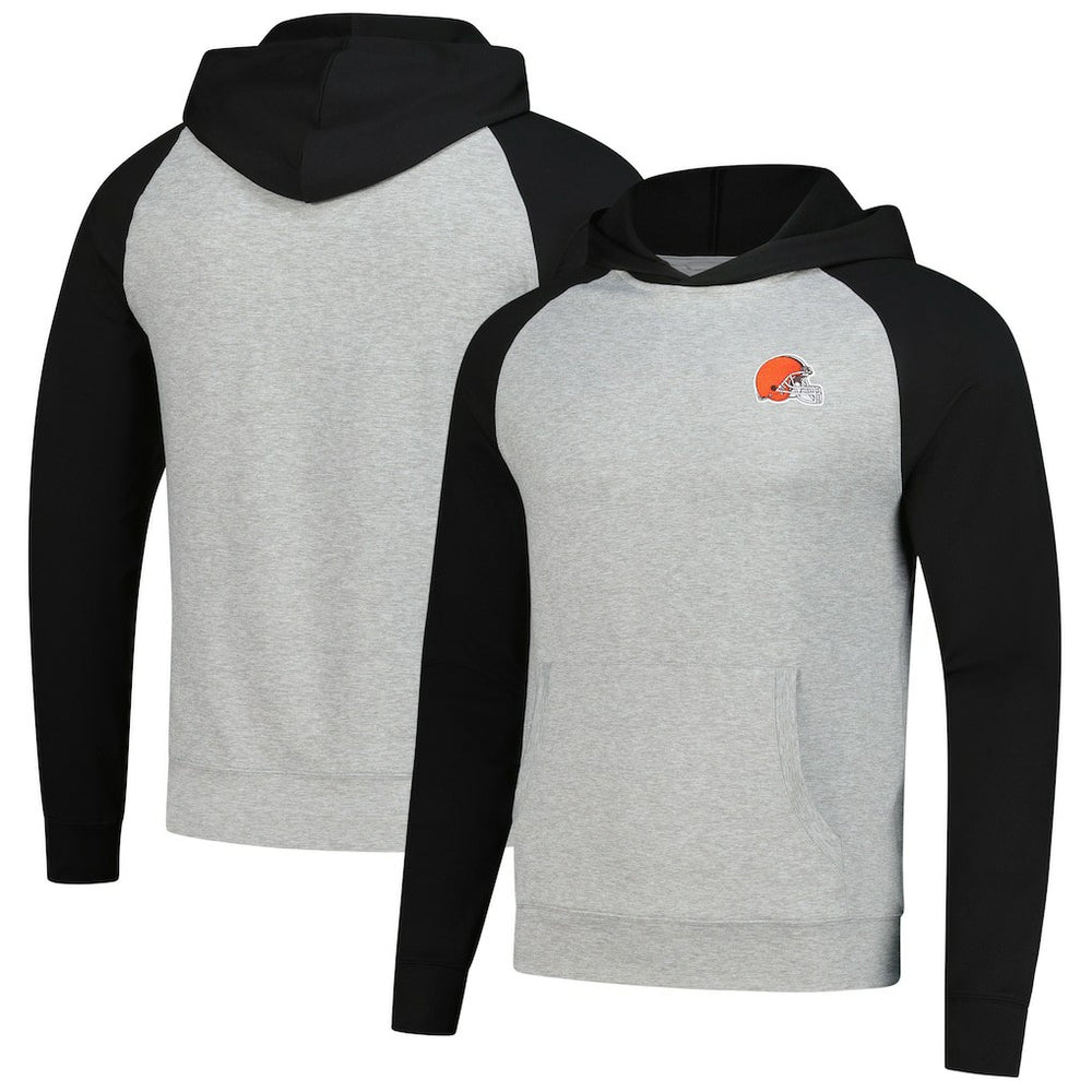 Cleveland Browns Antigua Urgent Pullover Hoodie Heather Gray/Black