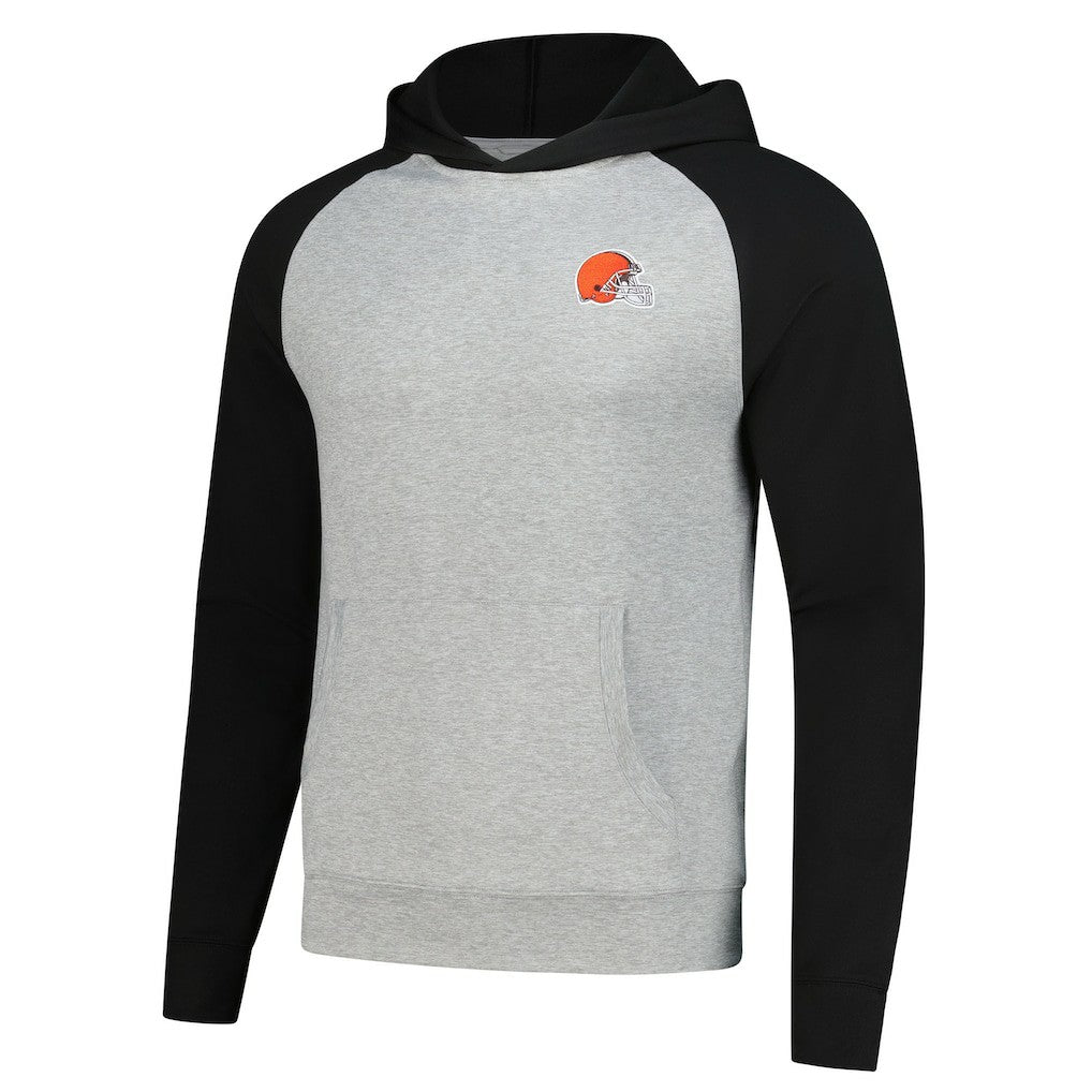 Cleveland Browns Antigua Urgent Pullover Hoodie Heather Gray/Black