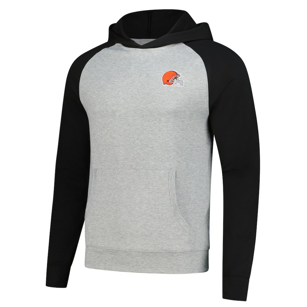 Cleveland Browns Antigua Urgent Pullover Hoodie Heather Gray/Black