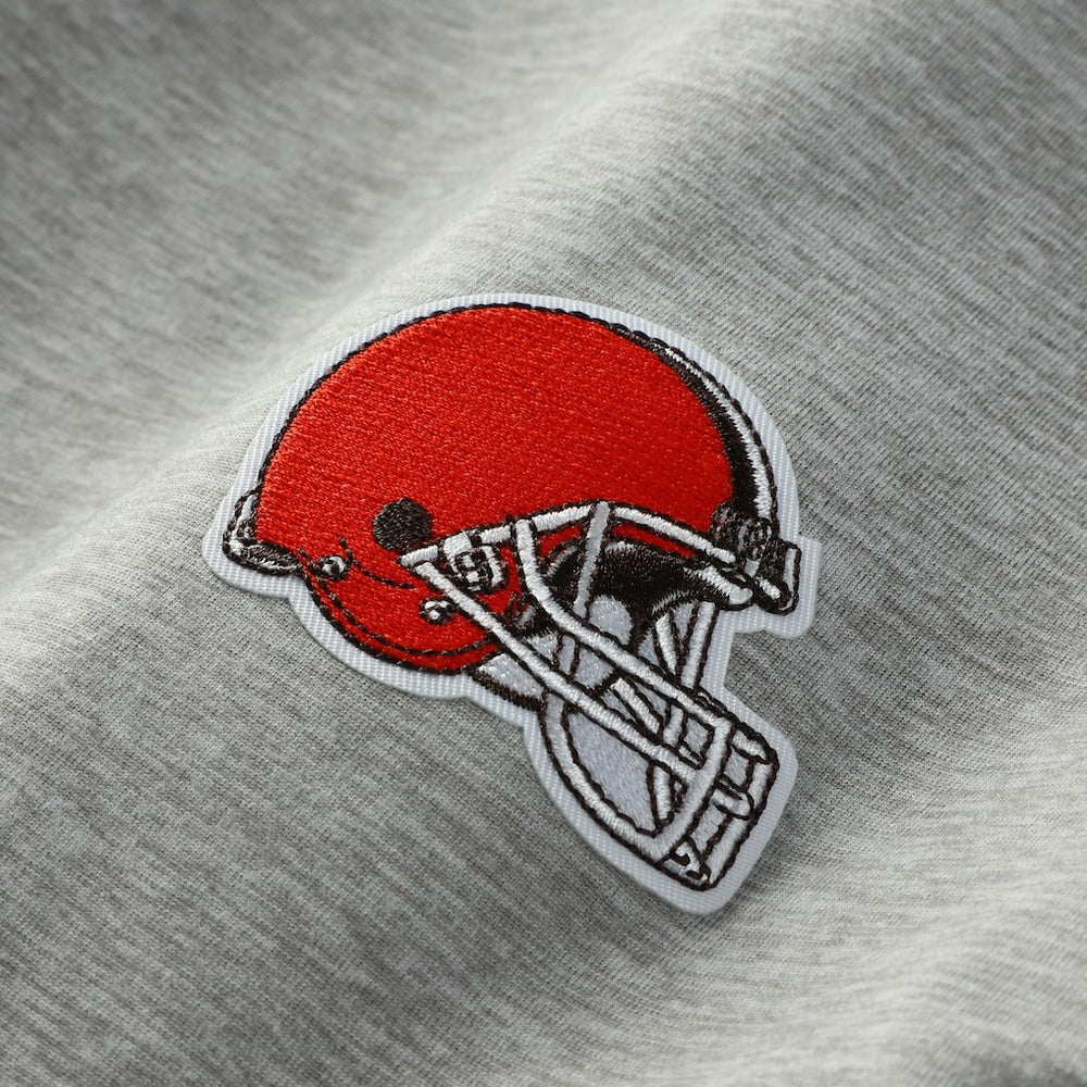 Cleveland Browns Antigua Urgent Pullover Hoodie Heather Gray/Black