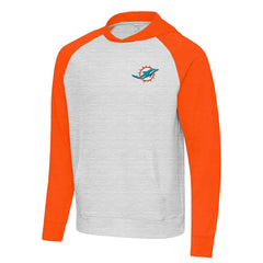 Miami Dolphins Antigua Urgent Pullover Hoodie Gray/Orange