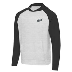 Philadelphia Eagles Antigua Urgent Pullover Hoodie Black/Heather Gray