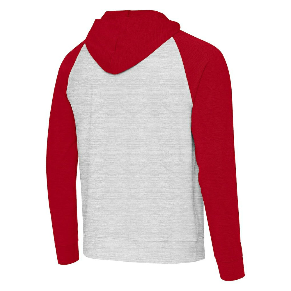 San Francisco 49ers Antigua Urgent Pullover Hoodie Scarlet/Gray