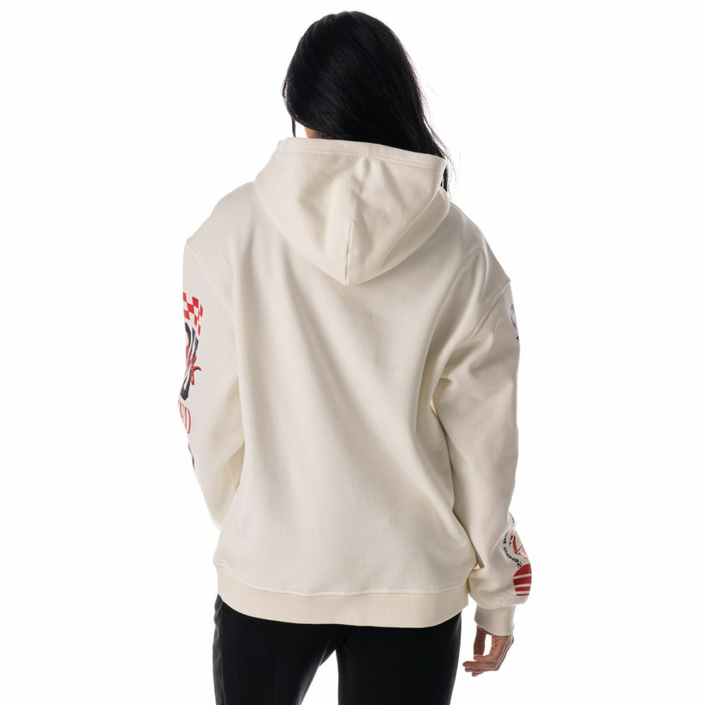 Houston Texans The Wild Collective Unisex Stacked Graphic Sleeve Fleece Hoodie Cream