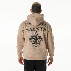 New Orleans Saints The Wild Collective Unisex Oversized Graphic Fleece Hoodie Tan