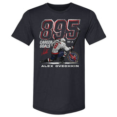 Alexander Ovechkin Washington Capitals 500 Level NHL All-Time Leading Goal Scorer Tri-Blend Grunge T-Shirt - Navy - NHL 203089727