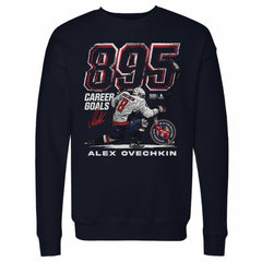 Alexander Ovechkin Washington Capitals 500 Level NHL All-Time Leading Goal Scorer Grunge Pullover Sweatshirt - Navy - NHL 203089729
