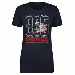 Alexander Ovechkin Washington Capitals 500 Level Women's NHL All-Time Leading Goal Scorer Outline T-Shirt - Navy - NHL 203089738