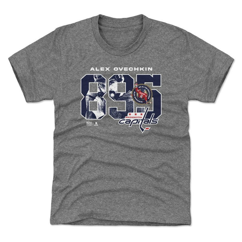 Alexander Ovechkin Washington Capitals 500 Level Youth NHL All-Time Leading Goal Scorer Overlay T-Shirt - Gray - NHL 203089740