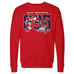 Alexander Ovechkin Washington Capitals 500 Level NHL All-Time Leading Goal Scorer Overlay Pullover Sweatshirt - Red - NHL 203089743