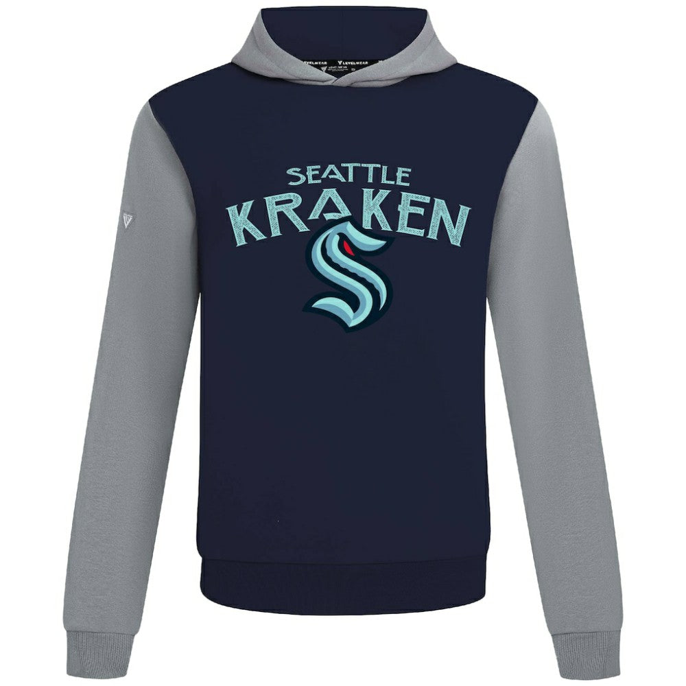 Seattle Kraken Levelwear Ultimate Mission Pullover Hoodie - Deep Sea Blue/Gray - NHL 203091692