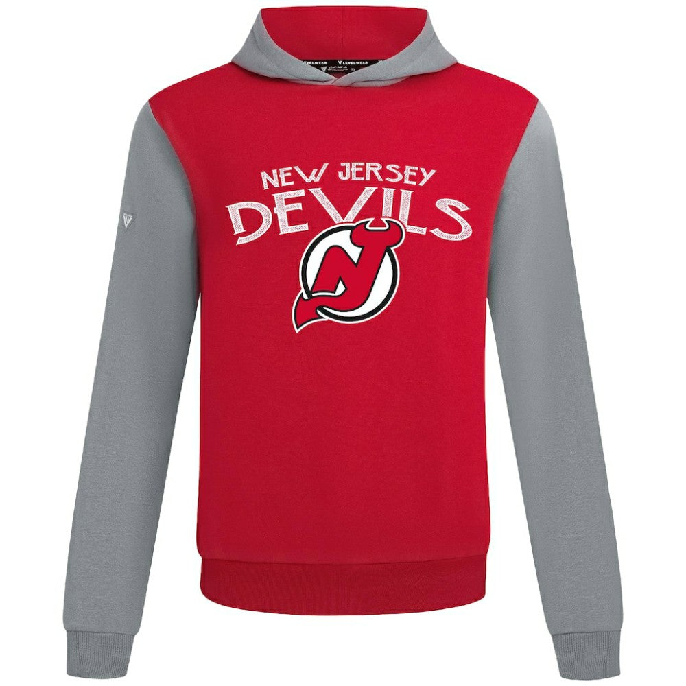 New Jersey Devils Levelwear Ultimate Mission Pullover Hoodie - Red/Gray - NHL 203091695
