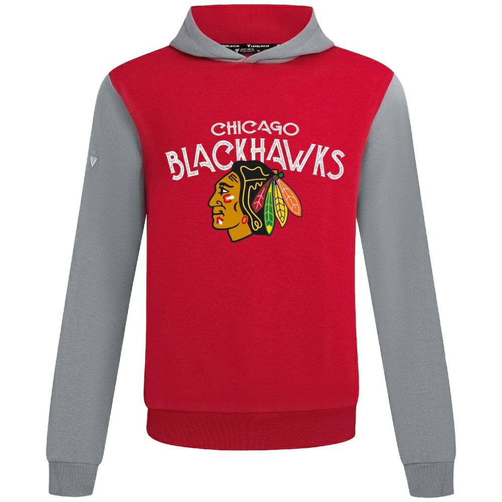 Chicago Blackhawks Levelwear Ultimate Mission Pullover Hoodie - Red/Gray - NHL 203091699