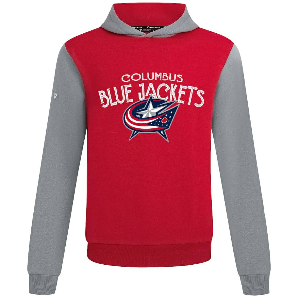 Columbus Blue Jackets Levelwear Ultimate Mission Pullover Hoodie - Red/Gray - NHL 203091700