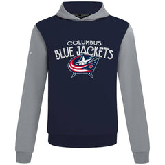 Columbus Blue Jackets Levelwear Ultimate Mission Pullover Hoodie - Navy/Gray - NHL 203091701