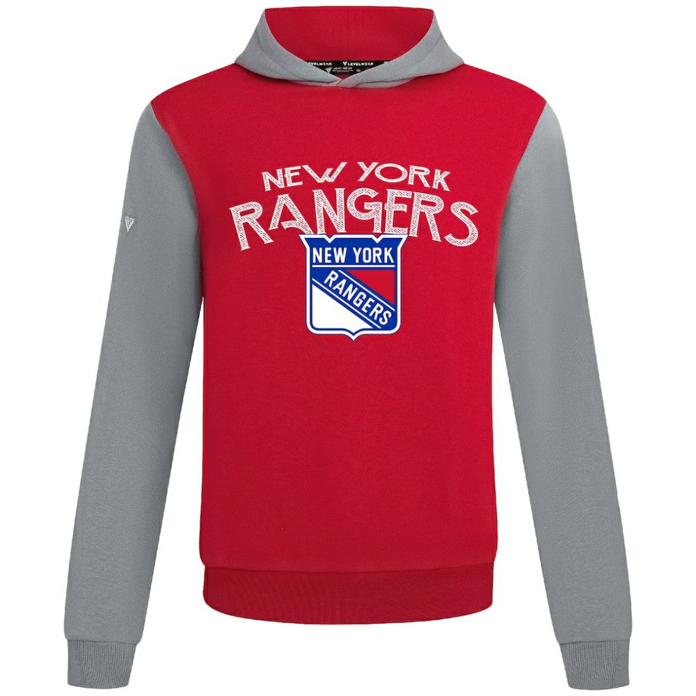 New York Rangers Levelwear Ultimate Mission Pullover Hoodie - Red/Gray - NHL 203091711