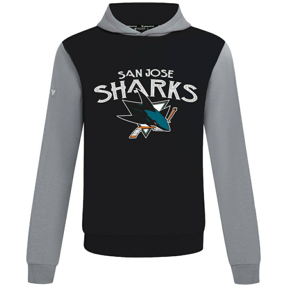 San Jose Sharks Levelwear Ultimate Mission Pullover Hoodie - Black/Gray - NHL 203091721