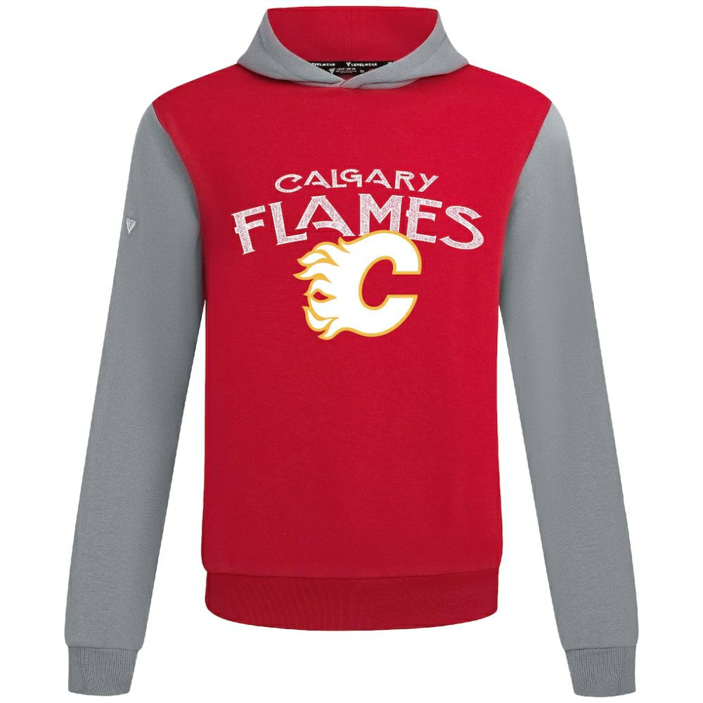 Calgary Flames Levelwear Ultimate Mission Pullover Hoodie - Red/Gray - NHL 203091732