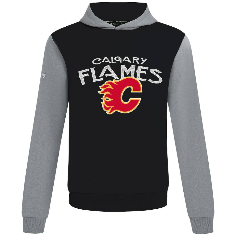 Calgary Flames Levelwear Ultimate Mission Pullover Hoodie - Black/Gray - NHL 203091734