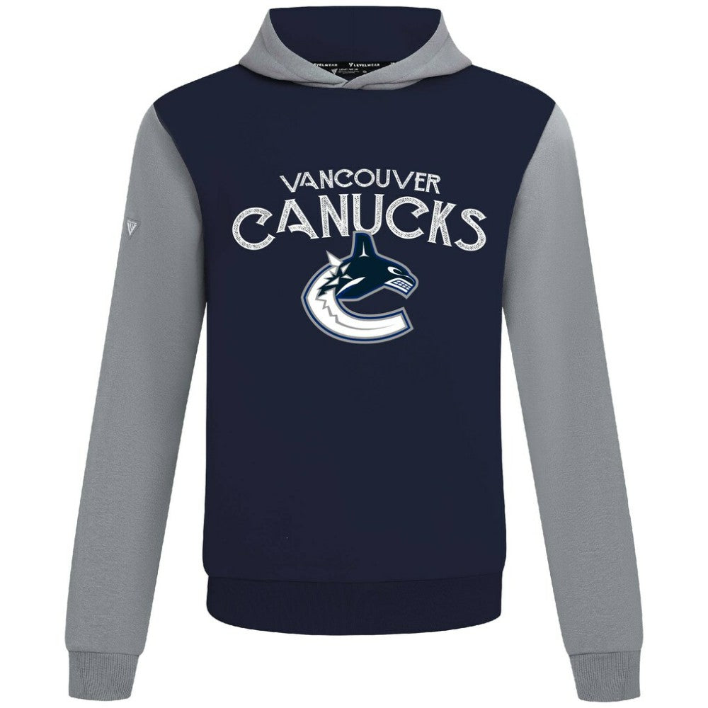 Vancouver Canucks Levelwear Ultimate Mission Pullover Hoodie - Navy/Gray - NHL 203091738
