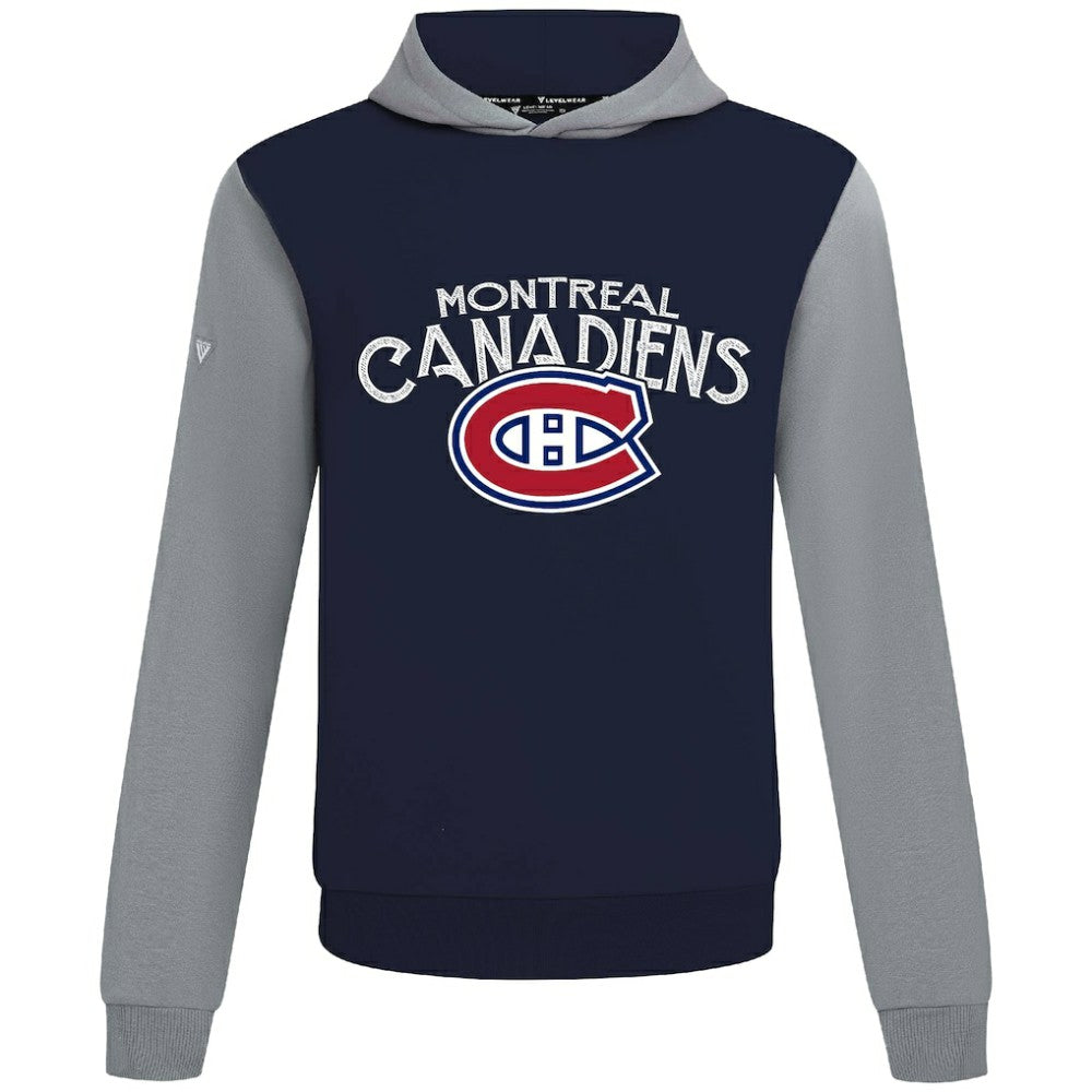 Montreal Canadiens Levelwear Ultimate Mission Pullover Hoodie - Navy/Gray - NHL 203091740
