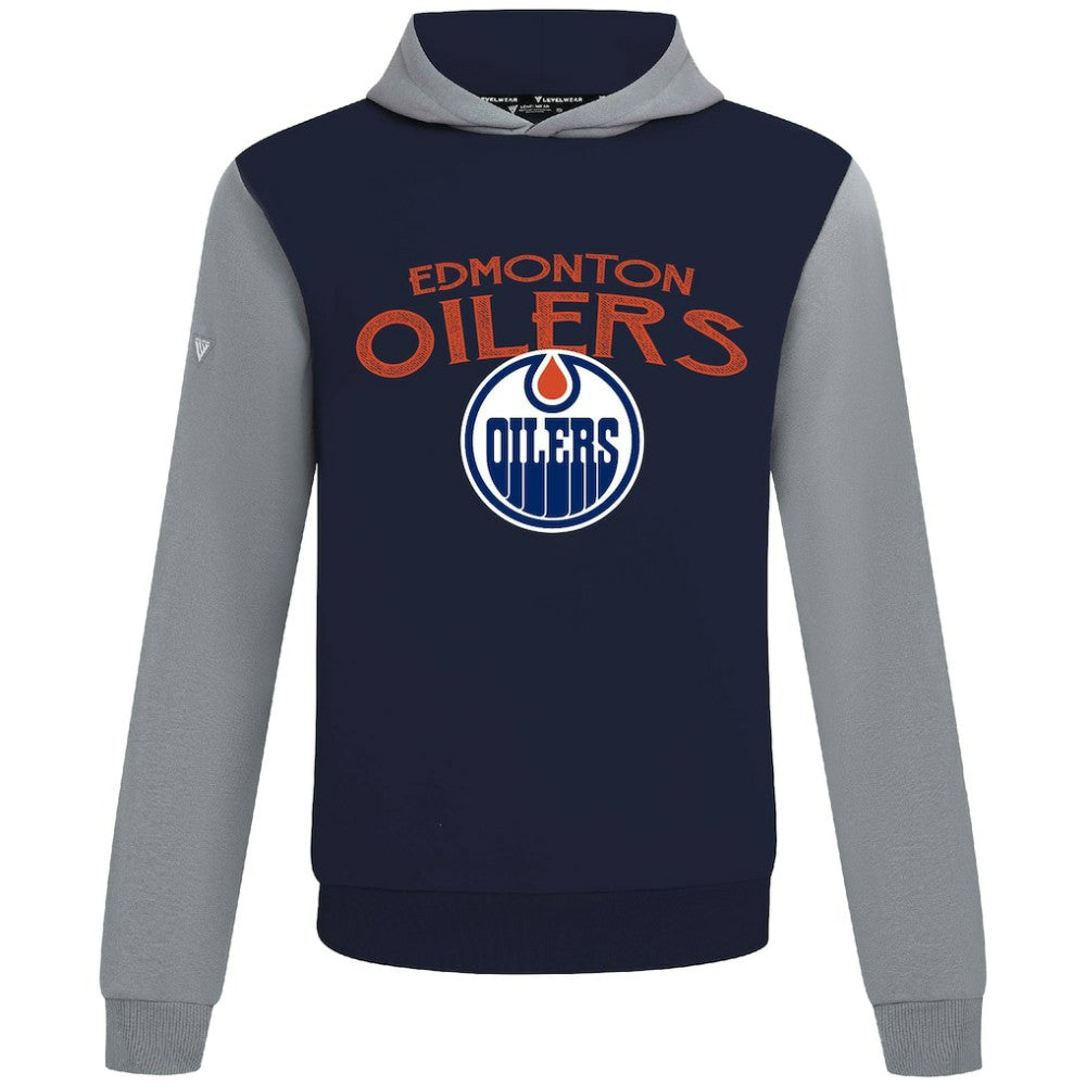 Edmonton Oilers Levelwear Ultimate Mission Pullover Hoodie - Navy/Gray - NHL 203091741