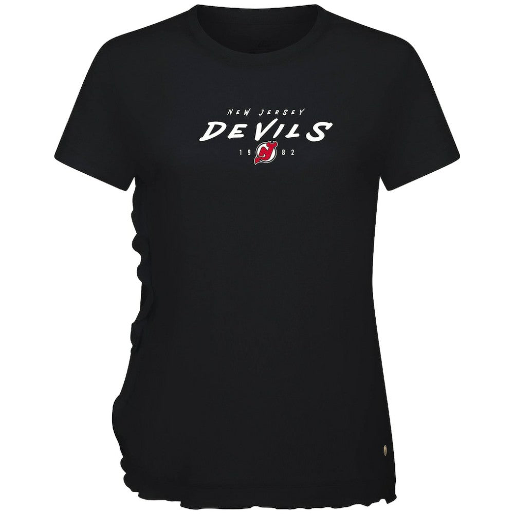 New Jersey Devils Levelwear Women's Airflow Scratched T-Shirt - Black - NHL 203091797