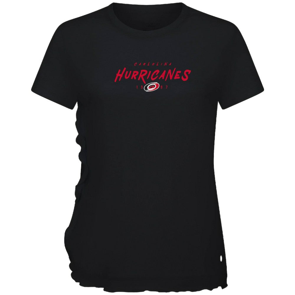 Carolina Hurricanes Levelwear Women's Airflow Scratched T-Shirt - Black - NHL 203091807