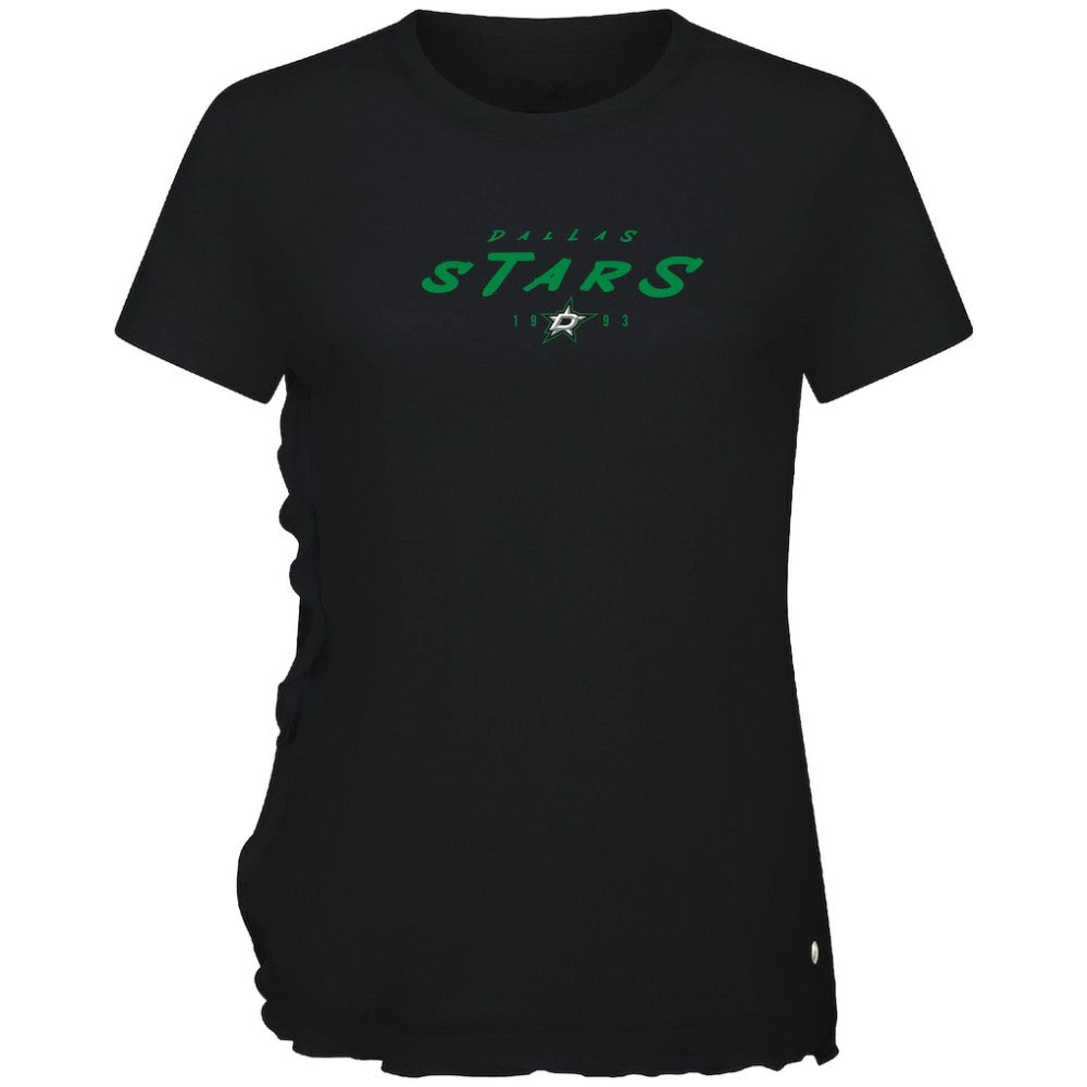 Dallas Stars Levelwear Women's Airflow Scratched T-Shirt - Black - NHL 203091812