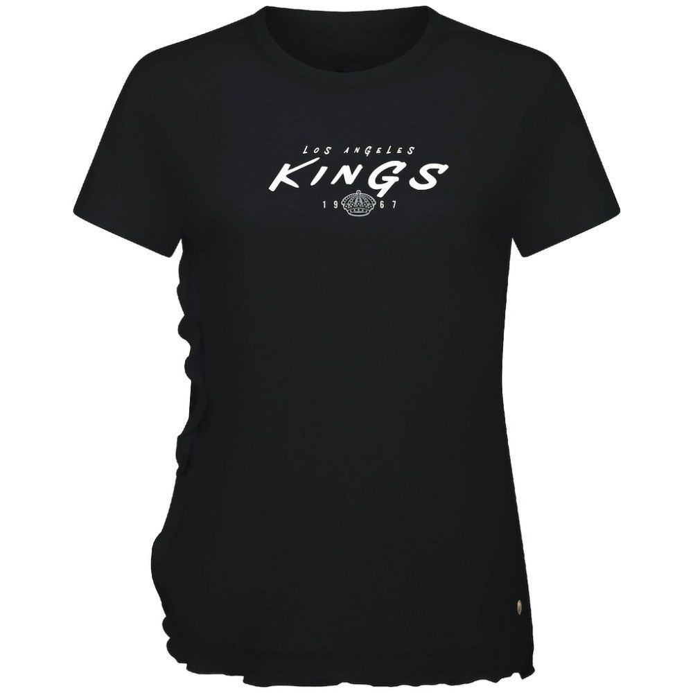 Los Angeles Kings Levelwear Women's Airflow Scratched T-Shirt - Black - NHL 203091813