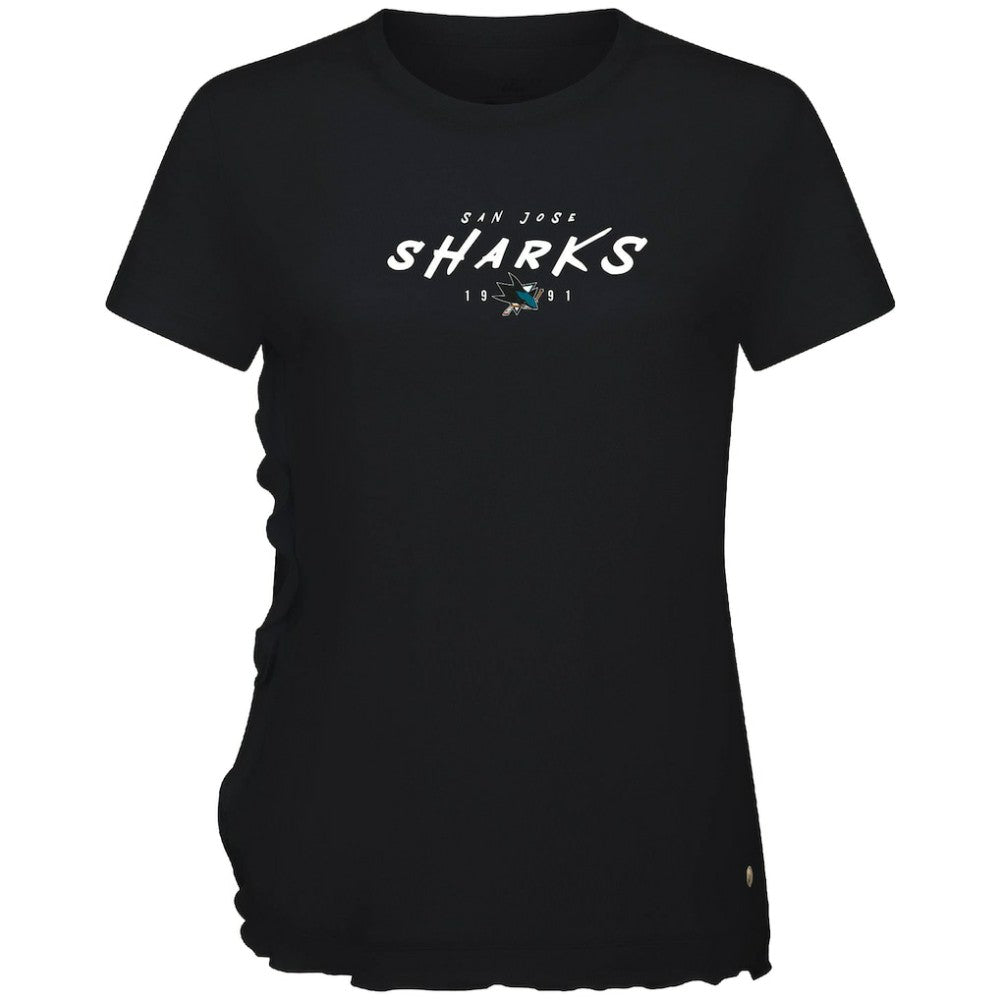 San Jose Sharks Levelwear Women's Airflow Scratched T-Shirt - Black - NHL 203091814