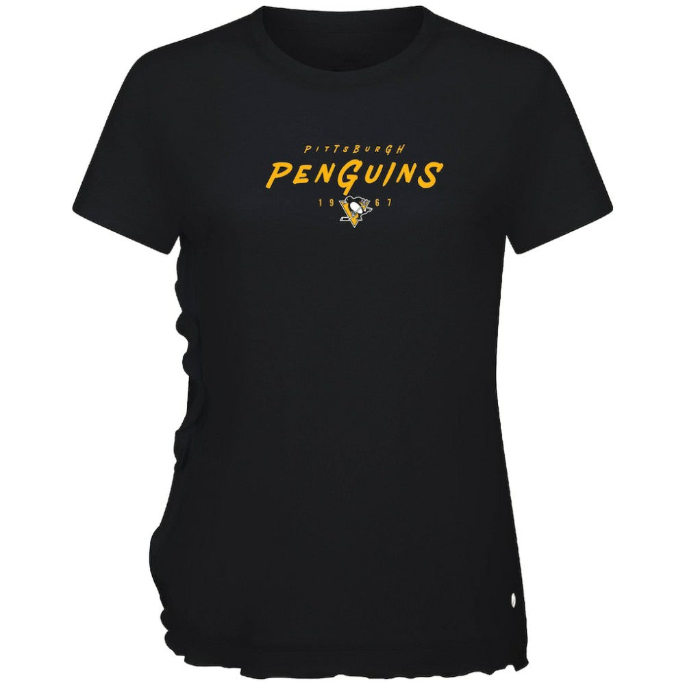 Pittsburgh Penguins Levelwear Women's Airflow Scratched T-Shirt - Black - NHL 203091829