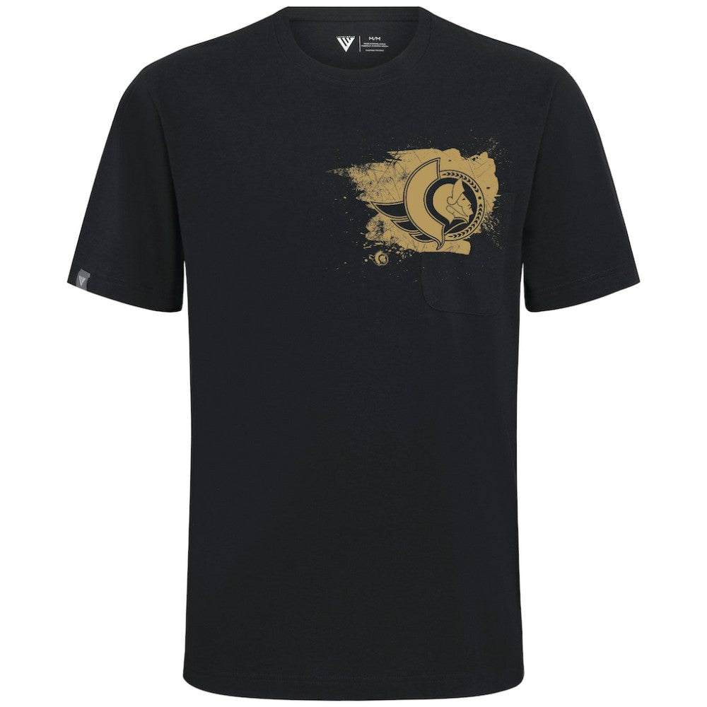 Ottawa Senators Levelwear Focal Blasted T-Shirt - Black - NHL 203091835