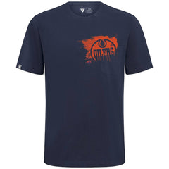 Edmonton Oilers Levelwear Focal Blasted T-Shirt - Navy - NHL 203091839