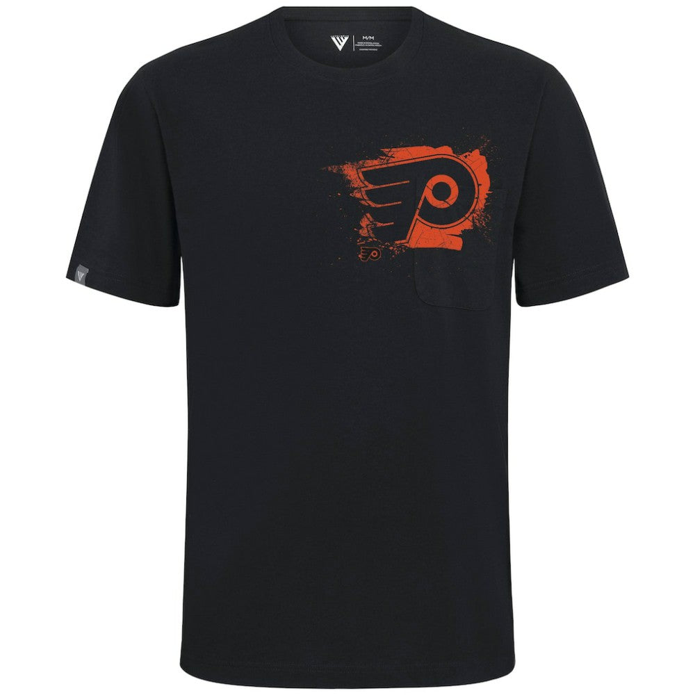 Philadelphia Flyers Levelwear Focal Blasted T-Shirt - Black - NHL 203091841