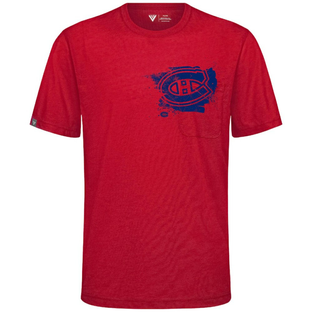 Montreal Canadiens Levelwear Focal Blasted T-Shirt - Red - NHL 203091845
