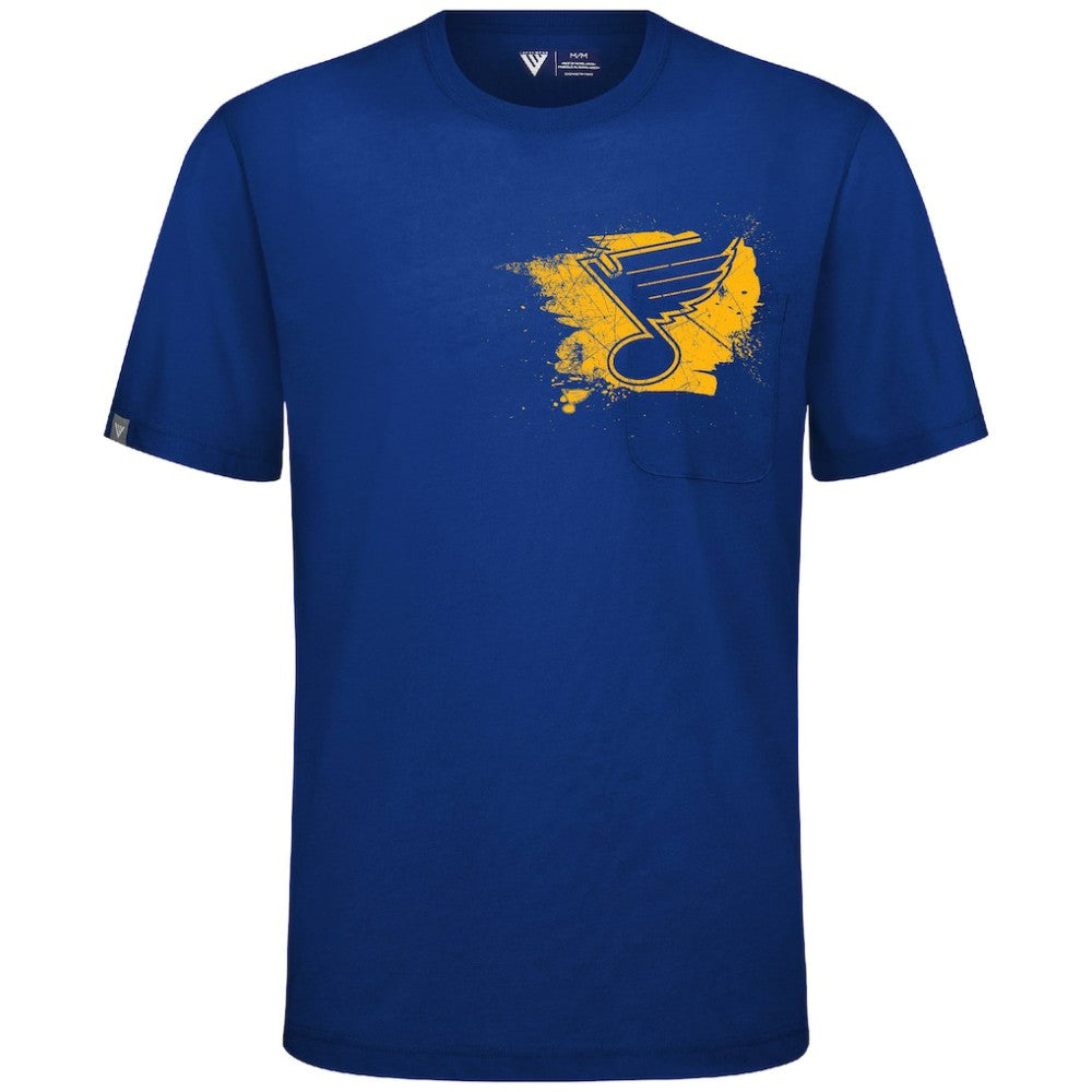 St. Louis Blues Levelwear Focal Blasted T-Shirt - Royal - NHL 203091854
