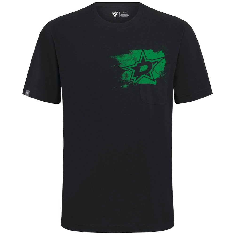 Dallas Stars Levelwear Focal Blasted T-Shirt - Black - NHL 203091870
